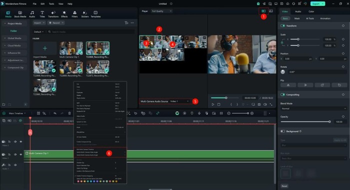 filmora multicam editing workflow