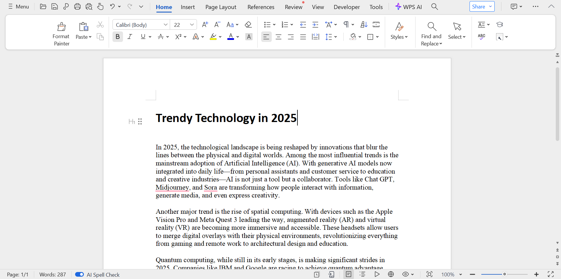 Open your Word document