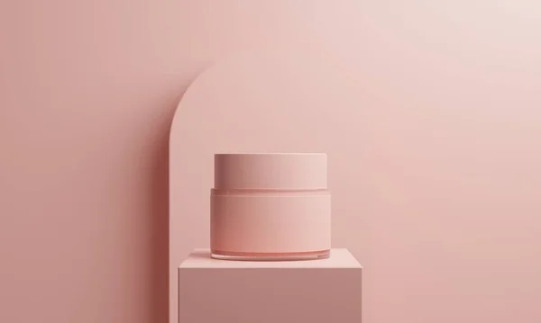 Mockup of a face serum in pink