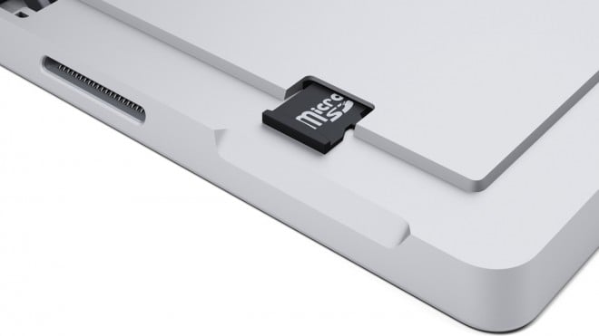 Surface Pro 3 microSD card slot