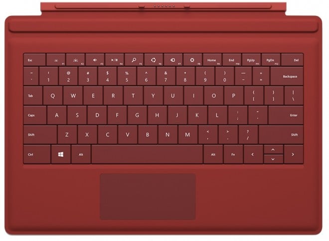 Surface Pro TypeCover Red