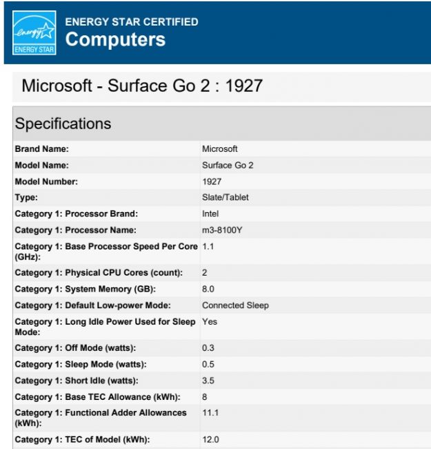 Microsoft Surface Go 2