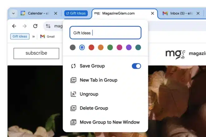 Save tab groups
