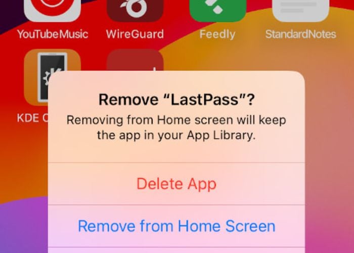 Delete LastPass App from Mobile Devices