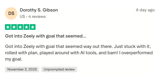 Real customer reviews on Zeely 1