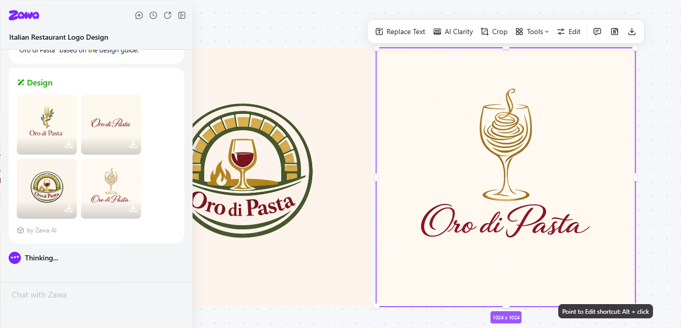 design your brand’s logo on Zawa