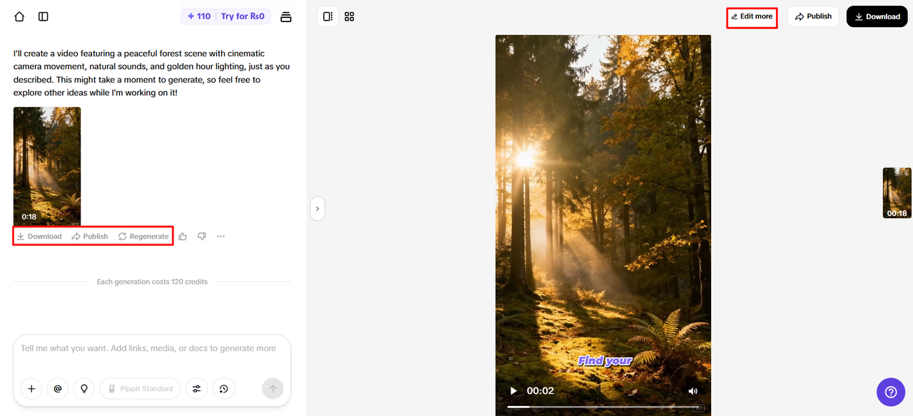 Finalize and export faceless content