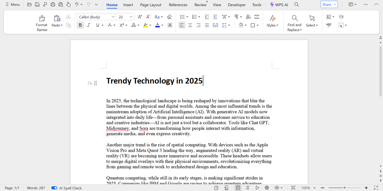 Open your Word document